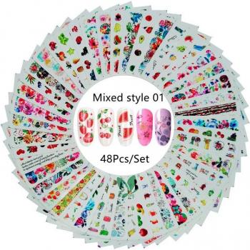 50-Design Nail Decoration Stickers