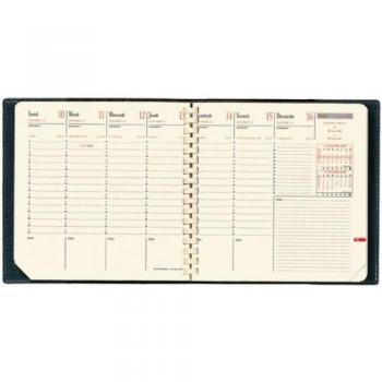 Agenda semainier de bureau spiralé Exécutif Prestige S Quo Vadis Impala noir 2010