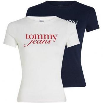 Tommy Jeans Essentials-Tee – 2 Stück, mit Logo