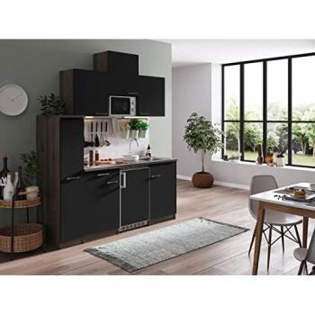 Chêne York Noir Oliver 180 cm Kitchenette – Réspecta
