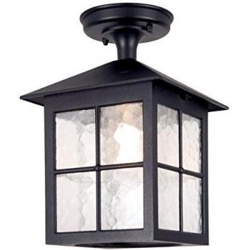 Winchester 1 Light Outdoor Ceiling Lantern Black