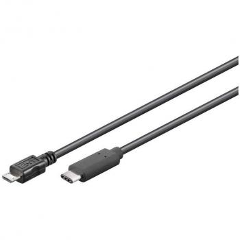 Goobay USB 2.0 Kabel USB-C auf Micro-B 2.0, schwarz, 3 m