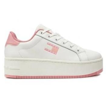 Tommy Hilfiger Women's Platform Sneakers, White and Pink, Size 10 US (40 EU)
