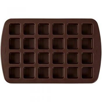 Chocolate Bite‑Size Silicone Mold – 24 Square Slots (Brownie Size)