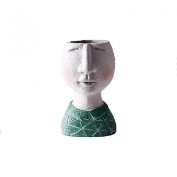 Maceta Artesanal para Flores con Cara