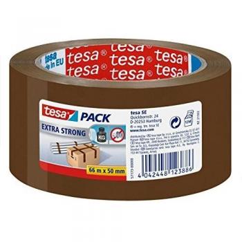Tesa X-Strong PVC Tape 50mm x 66m Brown Pack of 6