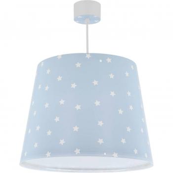 Lámpara de techo infantil azul con diseño de estrellas
