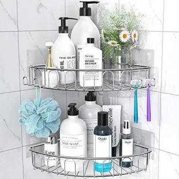 Orimade Corner Shower Caddy with Hooks
