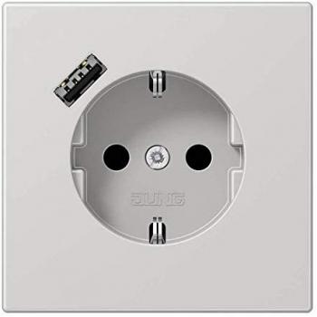 Tavolo da Lavoro JUNG LS1520-18ALG Schuko con Portata USB A