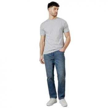 Premium Stretch Vintage Wash Jeans – Straight Fit, Dark Blue