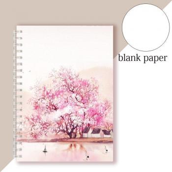 Tree and Bird Ink Painting Notebook