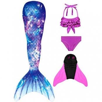 Coda di Sirena Naitoke con Pinna per Bambina – Tema Galassia Animale