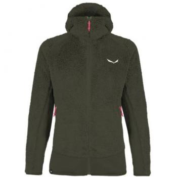 Chaqueta Tognazza Polarlite Salewa para mujer con capucha verde abeto
