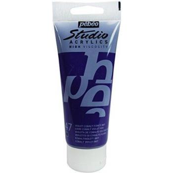 Pebeo 831-047 Studio Acrylic Paint 100 ml Dark Cobalt Violet Hue