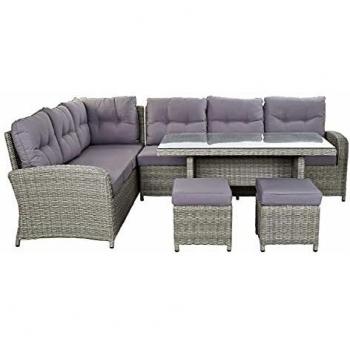 Sofá y Mesa DKD Home Decor Exterior 267 x 204 x 90 cm (4 pcs)