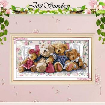 Set de broderie Ours & Fleurs – 14 carnets