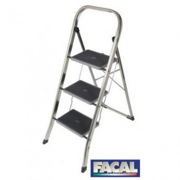 1 X SGABELLO ALLUMINIO JOKER 3 A 3 GRADINI LARGHI GIERRE