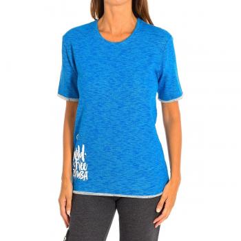Manga Corta Deportiva Zumba Azul Mujeres