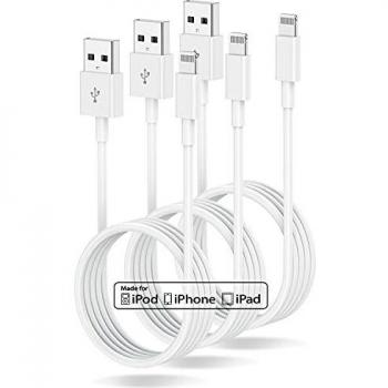 Langes 3M iPhone Lightning‑Kabel Set – 10 ft, Apple MFi Certified
