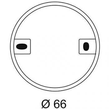SLV Einbaugehäuse 3W Downlight, rund, gebürstetes Metall