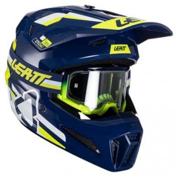 Casco Moto Cross Leatt KIT MOTO 3.5 Blue Blu S