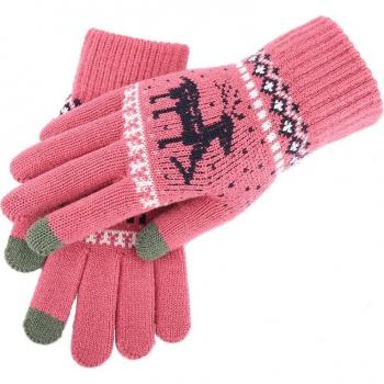 Mitaine en laine de Noël – Design cerf tricoté, touche d’électronique