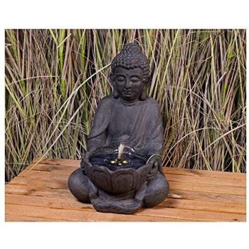 LUMINEO Fonte Buddha Illuminata Solare 45x29,5x28 cm
