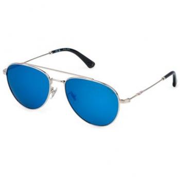 Police Sunglasses, unisex, Gray, 57 MM, Lite 29 Mirrored Sunglasses Polarized