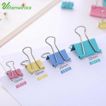 Clips de Oficina Kawaii Negro 10 Unidades 32/25/19/15mm Metal Notas de Papel