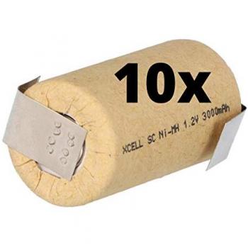 XCell 10er Set Sub-C Hochleistungsakku