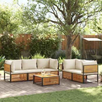 Suite Jardin Acacia 6 Coussins – Modèle VidaXL
