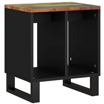 Reclaimed Solid Wood Side Table 15.7x12.2x18.1 with Engineered Wood