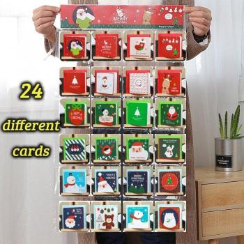 Mini Santa Claus Christmas Card Set with Envelopes