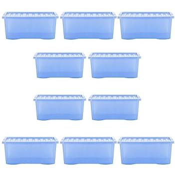 Tinted Lavender 45L Lidded Storage Blocks