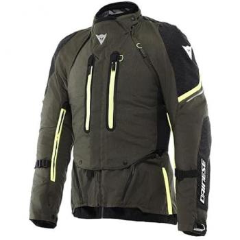 Giacca da Moto Off-Road Dainese Super Adventure Absoluteshell Impermeabile Uomo Tarmac/Nero/Fluo Giallo 52