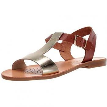 Geox J Violette Sandali, Punta Aperta Bambino, Marrone