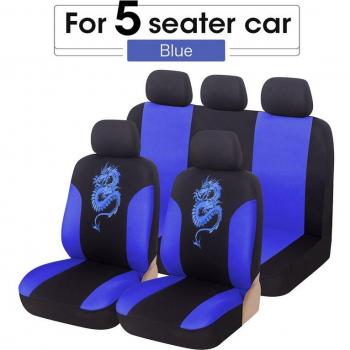 Protector de asiento de coche con diseño de dragón, juego completo, transpirable