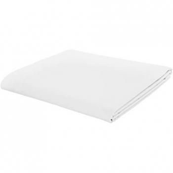 Catherine Lansfield White Easy Iron Percale Super King Flat Sheet
