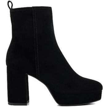 Dune London Women's Oona Black Suede Platform Ankle Boots