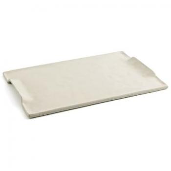 Quid Mineral-Gres-Tablett für Snacks aus Keramik, beige (Größe: 30x18 cm, Set mit 6)