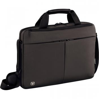 Wenger 601063 FORMAT 16 Laptop Slimcase with Padded laptop compartment and iPad/Tablet / eReader Pocket in Grey {10 Litres}