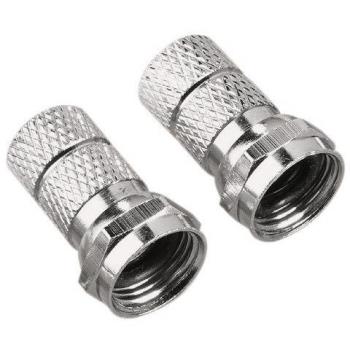 Hama F‑Stecker Set (2 Stück) – 7 mm Koaxialschraube für LNBs