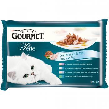 Purina Gourmet Ptée pour Chat aux Poissons, 48 Sachets, 4 x 85g