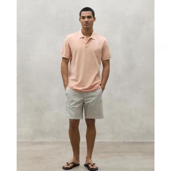 Polo Ecoalf Ted a Maniche Corte in Cotone Pesca