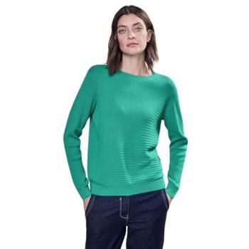 Cecil Rippstruktur Strickpullover, Größe S, aventurine grün