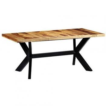 VidaXL Tavolo da pranzo in legno massiccio di sheesham 180 x 90 x 75 cm