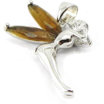 Joya Colgante Marrón “Campanilla” en Plata