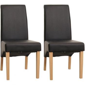 MCW Esszimmerstuhl Cesena-2 ~ Stilvolles Design, Kunstleder, schwarz