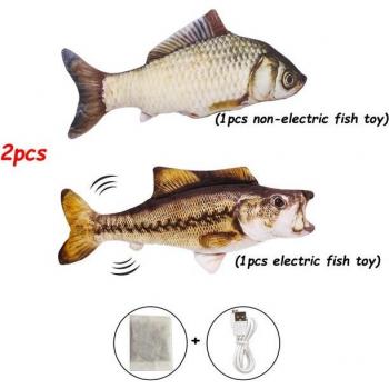 UPSKY 30cm Interactive Cat Fish Toy