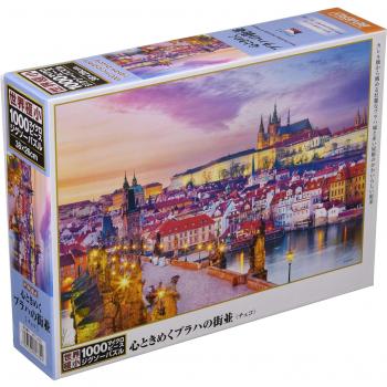 Prague Stadspuzzel 1000 Microgames – Japanse Uitvoering – 26,38 cm – Cœur Palpitant